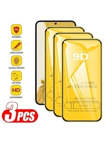 9d Mobile Phone Tempered Glass Screen Protector (3 Pieces) - Clear - View 1