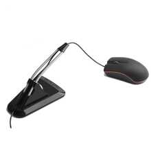 1pc Black Triangle Spring Mouse Cable Management Support With Elastic Adjustment, Anti-slip Pad For Mouse Sensitivity Improvement, Used For Electronic Pc Gaming Mouse - Black - View 1