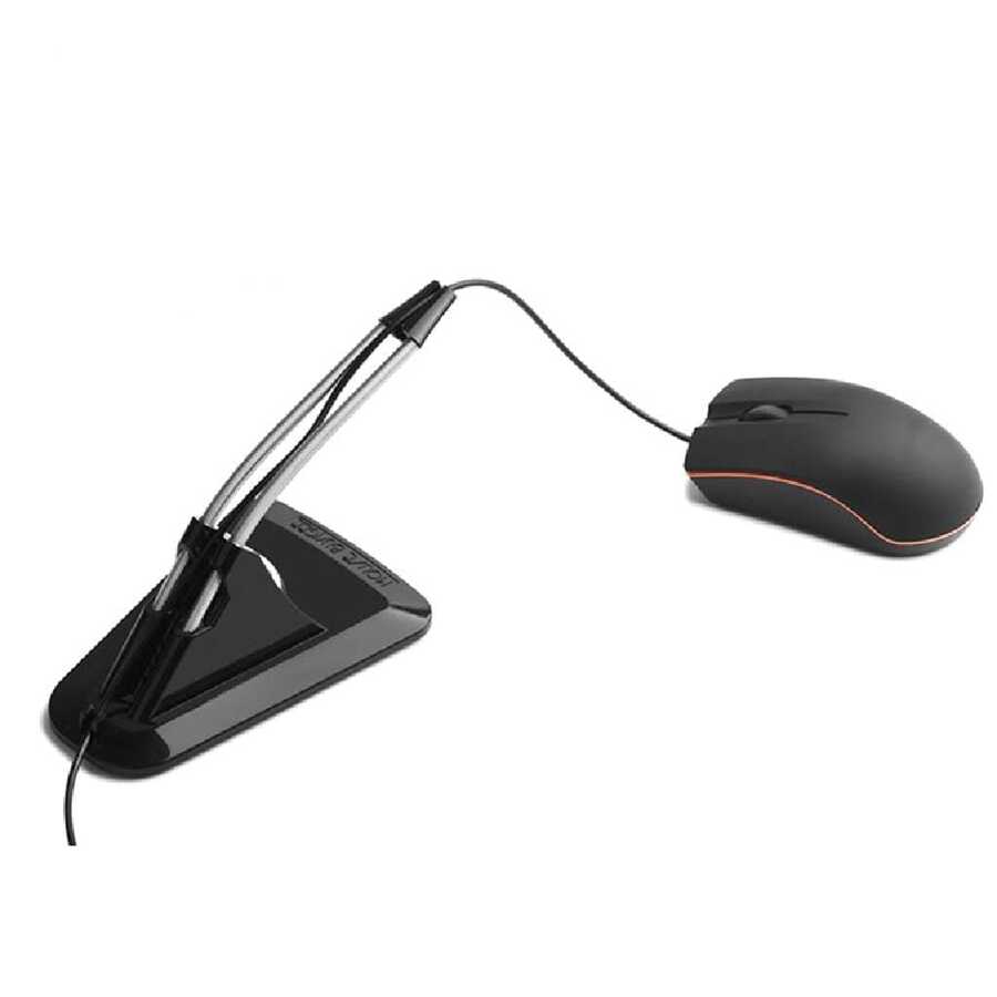 1pc Black Triangle Spring Mouse Cable Management Support With Elastic Adjustment, Anti-slip Pad For Mouse Sensitivity Improvement, Used For Electronic Pc Gaming Mouse - Black - View 1