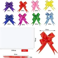 40 x 28 Inch Large Jumbo Cellophane Bags for Gift Basket,16 Pack Large Cellophane Wrap Bags Basket Packaging Bags with 16pcs Bows for Christmas Gift Packages Fruit Basket - Clear - View 2