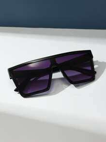 1pc Square One-Piece Plastic Fashion Sunglasses Street Sunglasses Beach Sun Glasses Beach Accessories For Women Sun Glasses Sunglasses Shades Basics And Suit For Sweater Jeans Sweatpants Hoodie Jackets Dress And Long Sleeve Shirt Fashionable Shade Elegant Outfit Family Outings Travel Vacation Holiday For Summer Beach Vacation,Outdoor,Travel - màu đen - Xem 3