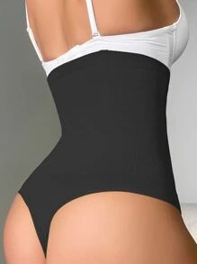 DORSU 女款高腰收腹塑身衣,產後腰部收緊 - 黑色 - 查看 5