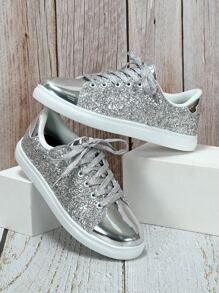 Sports Shoes Women's All-match Retro Sequin Sneakers Women's Niche Casual Shoes