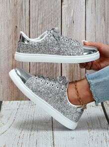 Sports Shoes Women's All-match Retro Sequin Sneakers Women's Niche Casual Shoes