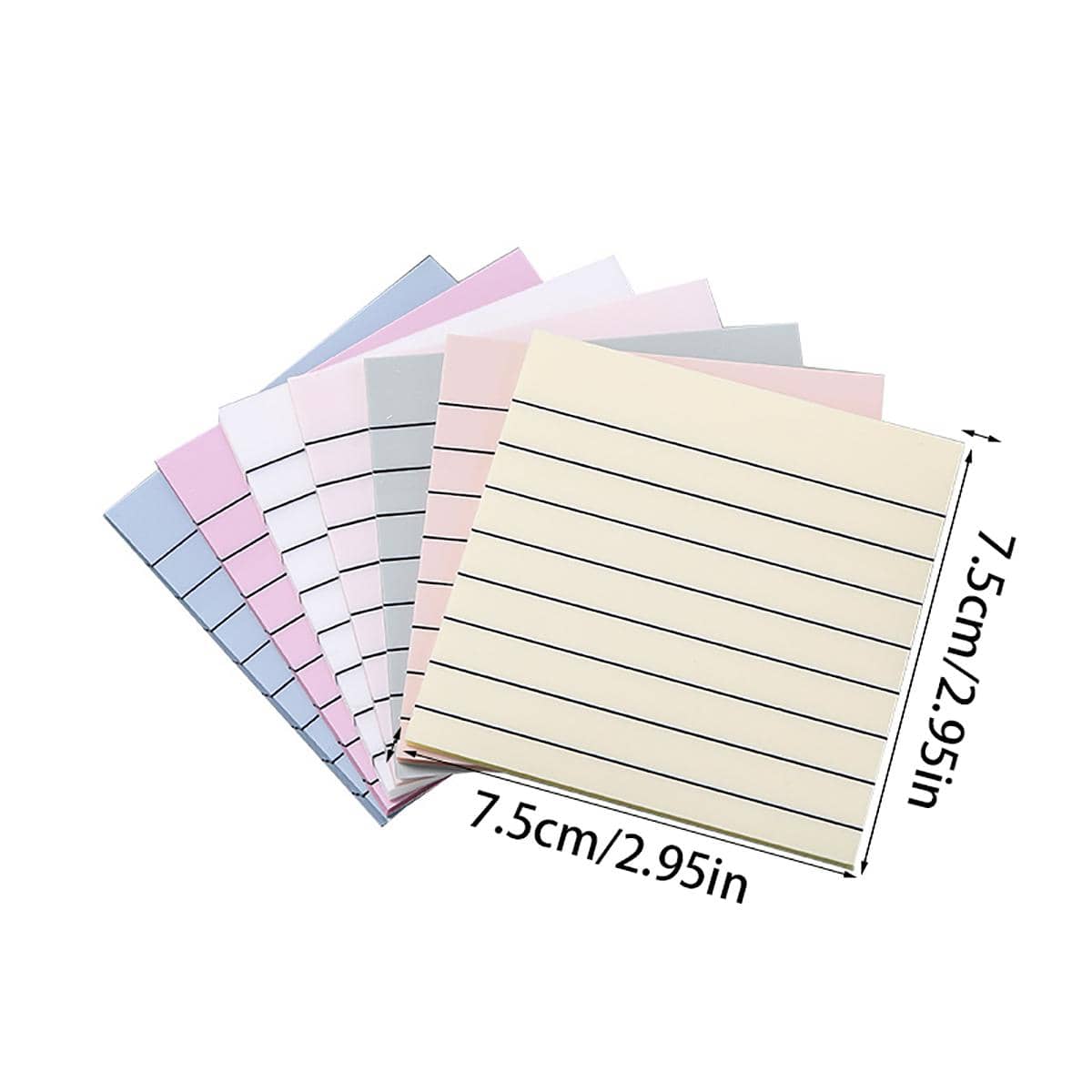 1pc (50 Sheets) Strong Adhesive Horizontal Line Sticky Note For
