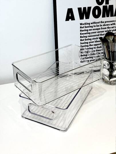 1 peça/Exquisite caixa transparente para armazenamento de cosméticos de mesa, organizador de maquiagem para penteadeira com combinação grátis para sombra de olhos, batom, perfume, máscara facial, pincéis, decoração de casa de Natal, decoração, Natal, decoração de mesa, bandeja de madeira, estilo antigo, vaso de flores, pratos, bandeja de madeira, prato, mesa de centro, bandeja decorativa, decoração de mesa, enfeites para casa, enfeites pretos, bandeja de braço de sofá, estilo boho, para férias na praia, coleção de banheiro, coleção de quarto, grande capacidade