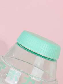 1入組480毫升水果塑料水瓶,便攜式水瓶,可愛防漏旅行飲用水瓶,適用於女孩兒童杯子