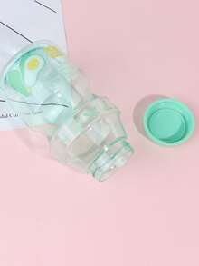 1入組480毫升水果塑料水瓶,便攜式水瓶,可愛防漏旅行飲用水瓶,適用於女孩兒童杯子