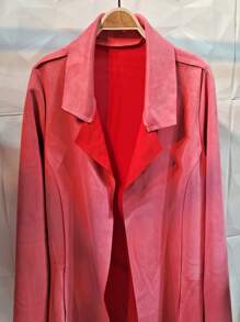 Women Coats - 珊瑚粉 - 查看 1