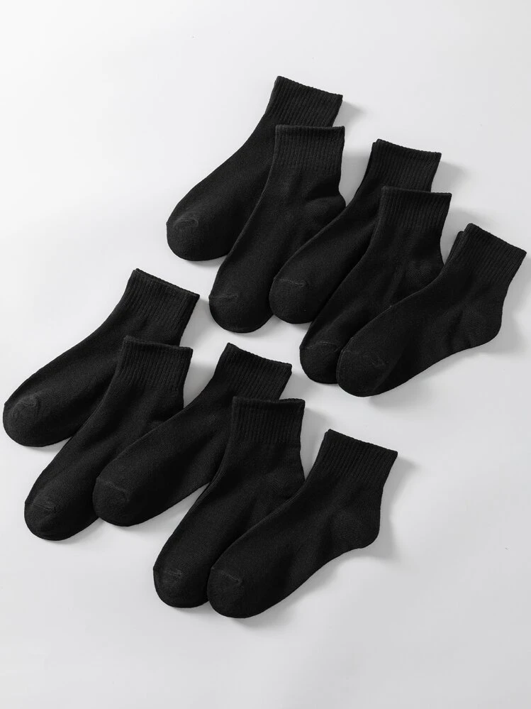 10 Pares Mulheres Meias , Preto - Preto - Ver 5