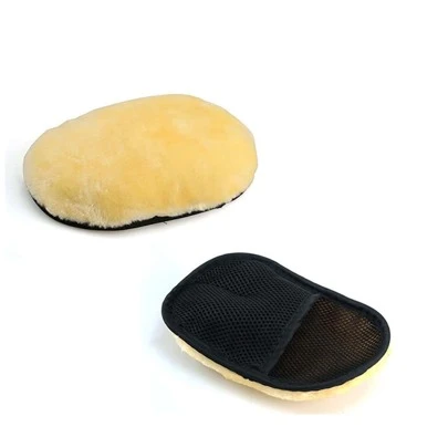 1pc Car Wool Soft Hand Glove Cleaning Brush 15*24cm For Car Cleaning