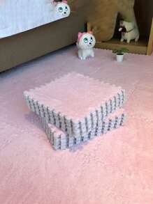 2 piezas Alfombra unicolor