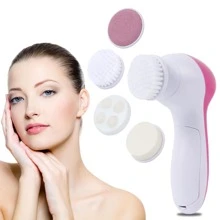5合1多功能電動洗臉刷,用於深層清潔毛孔,家用 - 粉色 - 查看 1