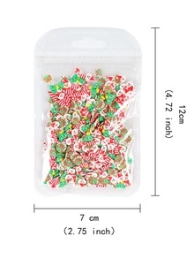 RIKONKA 1 袋 10g 圣诞帽 圣诞帽 圣诞树 雪花 圣诞装饰品 指甲用粘土片 指甲装饰 圣诞软陶 聚合物粘土 指甲艺术片装饰 - 彩色 - 查看 5