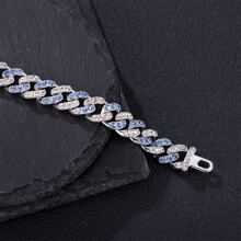 Sea Blue White Bracelet, Exquisite Christmas & New Year Style, 8-Inch Length, Durable, Unisex, Premium Gift For Children & Loved Ones - Silver - View 4