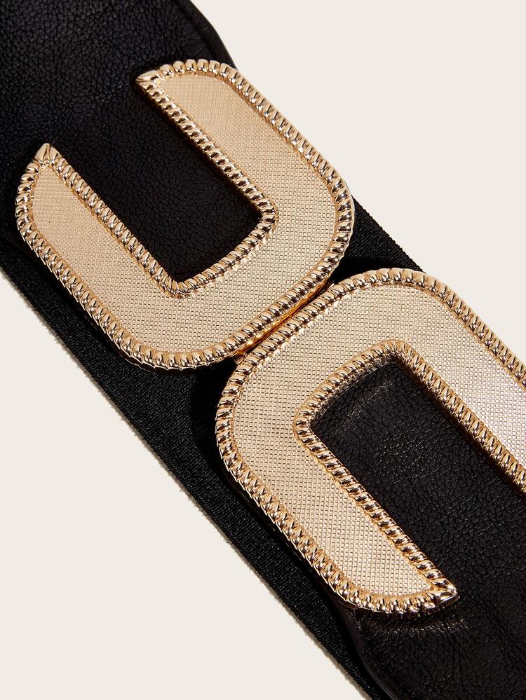 ZYALTFDC Cintura Elastica Larga Da Donna, Viola, Con Fibbia Dorata, Larghezza 6 Cm, Per Abiti E Vita