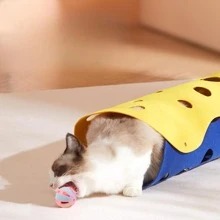 貓玩具格子球帶鈴散裝寵物塑料鈴鐺玩具 - 彩色 - 查看 3