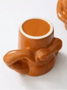 1 pieza Taza de cerámica creativa y divertida con diseño de músculo para fisicoculturistas/entusiastas del fitness, taza de café personalizada/regalo de cumpleaños para volver a la escuela - Granate - Ver 6