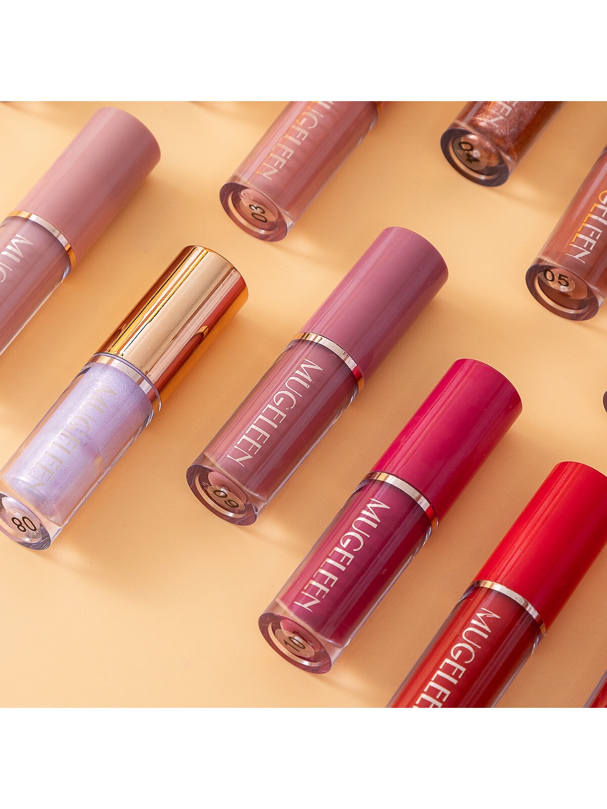 مجموعة أحمر الشفاه مرطب ماتي مقاوم للتلاشي، أحمر ش...