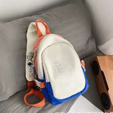 Mochila de mensajero para hombre, bolsa de pecho de viaje para deportes al aire libre, bolsa de mensajero para senderismo, bolsa de mensajero informal de moda recién llegada - Azul y blanco - Ver 4