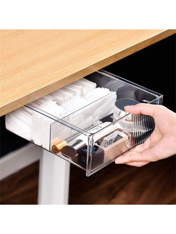 Desk Drawer Organizer Box For Office Supplies, Hanging Tissue Box