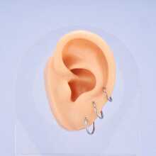 1 Pieza Anillo De Nariz De Acero Inoxidable En Forma De D Con Anillo Septum Sin Costuras Para Hombres Y Mujeres, Arete De Cartílago