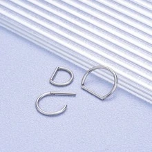 1 Pieza Anillo De Nariz De Acero Inoxidable En Forma De D Con Anillo Septum Sin Costuras Para Hombres Y Mujeres, Arete De Cartílago