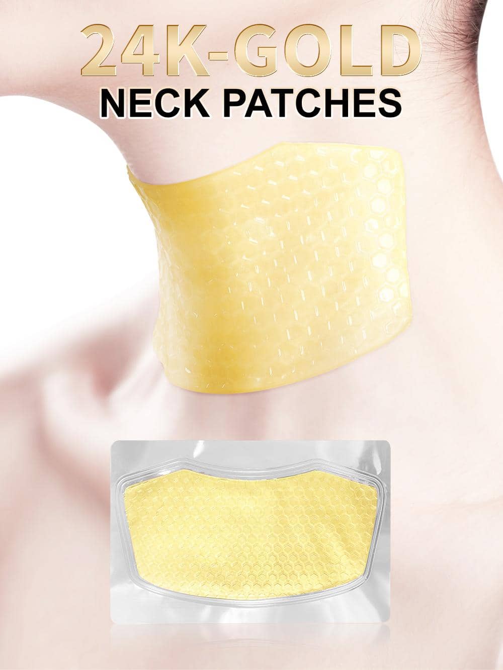 Neck Wrinkle Pads, 1Pc 24KGold Firming AntiWrinkle Neck Patch