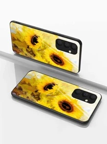 Funda de teléfono con estampado de girasol, versión internacional, no la versión nacional - Amarillo - Ver 2
