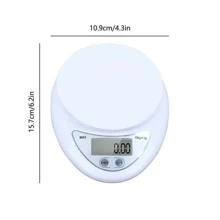 1 件 1g-5kg 数字厨房秤，便携式数字秤，食物重量秤，厨房测量，LED 显示屏，适用于烘焙，电子秤