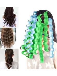 No Heat Hair Curler, Heatless Flexi Rods Curling Kit For Hair Styling, 18pcs - Multicolor - View 6