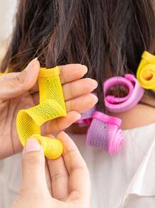 No Heat Hair Curler, Heatless Flexi Rods Curling Kit For Hair Styling, 18pcs - Multicolor - View 4