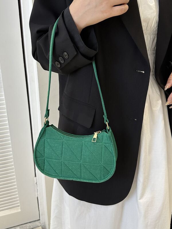 Mini Fashion Solid Color Pu Underarm Bag, Simple Casual Bag, Women's Versatile Shoulder Bag & Purse