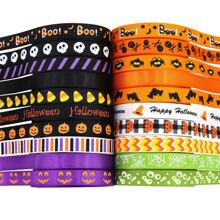 Halloween Ribbons Mix 20 Style each 2 yards In One Package  3/8"(10mm)Sizes Bow Cap DIY Decorations - Multicolor - View 1
