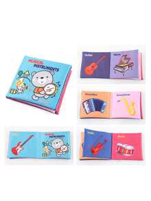 Libro Interactivo De Tela Para Niños Con Color, Imagen Y Reconocimiento De Instrumentos Musicales - Multicolor - Ver 1
