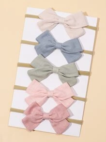 Set de 5 bandas de pelo con moño para bebé, estilo popular de comercio exterior (excluyendo tarjeta de papel), amor de San Valentín - Multicolor - Ver 2