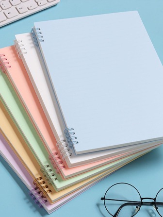 دفتر حلزوني عشوائي غطاء ملون منحدر 1 قطعة