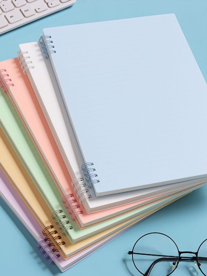 دفتر حلزوني عشوائي غطاء ملون منحدر 1 قطعة