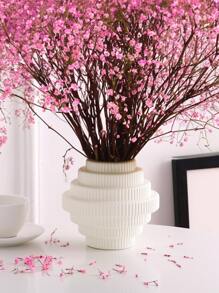 1pc Large Plastic Vase, Unbreakable, Creative Home Decor, Suitable For Wedding, Party, Holiday, Christmas Decoration, Christmas Gift, Home Decor, Halloween Decor, Kitchen Decor, Room Decor, Glass Vase - White - View 7