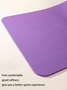 1 Miếng Màu thuần Chống ẩm Không trượt NBR Tấm thảm Yoga Đối với Nhảy , Khỏe mạnh , Và Nhà  Thể dục ( Ngẫu nhiên Nằm ngang Và Theo chiều dọc Sọc ) - Màu tím - Xem 6