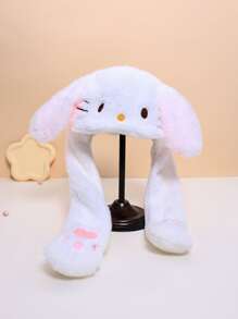 卡通貓設計毛茸茸帽子可愛 - 白色 - 查看 12