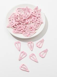 2/10/20/40个装 女士粉色星星时尚基础款发夹 - 粉色 - 查看 3