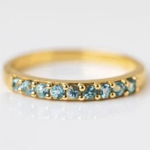 3入組/套鑽石鑲嵌環合適的適用於日常穿著 - 金色 - 查看 4