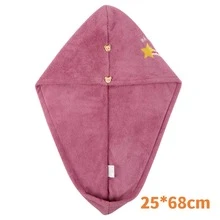 1 Miếng Mũ làm khô tóc , Nhanh khô Khăn tóc Mũ lưỡi trai , Sợi siêu mịn Mũ tắm , Giường đơn Khăn rằn Tóc Mũ lưỡi trai Quý cô - Màu vàng - Xem 6