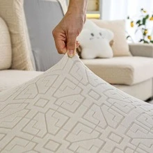 1pc Milk Silk Sofa Cover, Casual Simple Seat Cushion Cover With Anti-Scratch Cat Lids, Four Seasons Sofa Protection Cover - beige - View 10