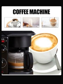 1入組插入式多功能早餐機器帶高加熱電源適用於快和加熱,外部和內側;可調溫度,三合一功能性,易使用旋鈕開關 - 黑色 - 查看 7