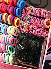 1203入組彩色髮帶和髮夾套裝 - 玫紅色 - 查看 4