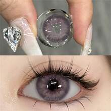 Eyeshare 放大眼睛彩色隱形眼鏡 1 副 Miki Eye Lens 年度一次性小直徑軟粉色隱形眼鏡 - 粉色 - 查看 7