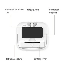 1Pc Digital Kitchen Timer For Cooking Big Digits Loud Alarm Magnetic Backing Stand Cooking Timers For Baking White (Battery Not Included),Kitchen,Summer Beach Party,Food,Camping,Organizer,Room Decor,Kitchen Items. - White - View 3