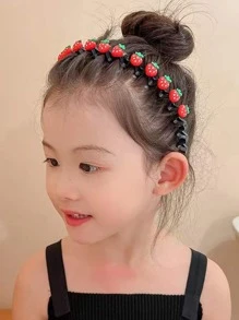 1pc Kids' Red Strawberry Headband Princess Hair Accessory - Red - View 1